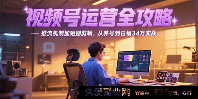 图片[1]-（15217期）2025视频号爆火秘籍：揭秘推流机制，解锁短剧剪辑，从0养号到日销34万实战宝典-每日必学网