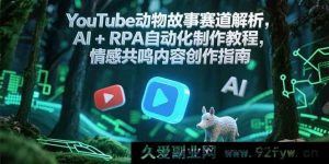 YouTube动物故事赛道揭秘：AI与RPA自动化打造及情感共鸣内容创作秘籍-每日必学网
