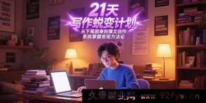 （15204期）30天写作逆袭攻略，突破下笔困境迈向爆款创作，全面解锁变现新路径-每日必学网