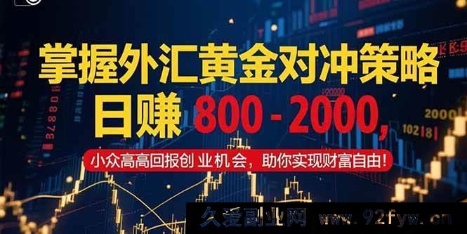 图片[1]-（15198期）探秘外汇黄金对冲妙策，解锁日赚千元高回报小众创业新契机，开启财富新征程-每日必学网