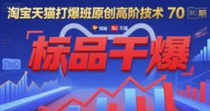 淘宝天猫打爆班原创高阶技术第70期：标品干爆-每日必学网