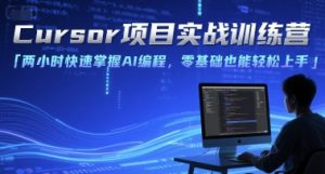 Cursor项目实战训练营，两小时快速掌握AI编程，零基础也能轻松上手-每日必学网