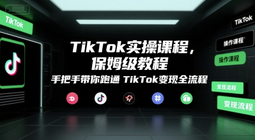 久爱副业网,网赚项目,网赚论坛博客网分享TikTok实操课程，保姆级教程，手把手带你跑通TikTok变现全流程