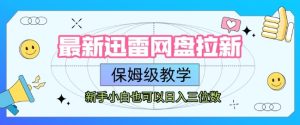 最新迅雷网盘拉新，保姆级教学，新手小白也可以日入三位数-每日必学网