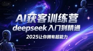 AI获客训练营，deepseek入门到精通，2025让你拥有超能力-每日必学网