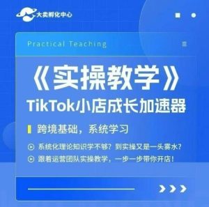 大卖家孵化中心TikTok实操课，TikTok小店成长加速器，跨境基础系统学习，一步一步带你开店-每日必学网