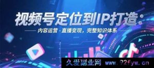 视频号从定位到IP塑造：账号创建-内容运作-直播盈利全流程知识架构-每日必学网