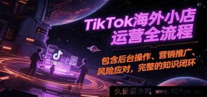 TikTok跨境小店运营全步骤，含后台实操、营销引流、风险防控，完备知识体系-每日必学网