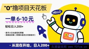 零成本撸项目巅峰之作，单均 6 到 10 块，每日稳赚 200+，新手零基础轻松上手超详细教程-每日必学网