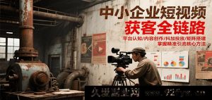 中小企业抖音短视频全流程获客秘籍，平台理解/内容打造/抖加推广/矩阵构建，精准引流关键技巧-每日必学网