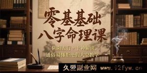 (15283期)小白入门八字命理课程,阴阳五行与十神详细剖析,实用易懂不空谈-每日必学网