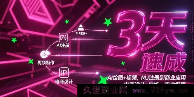 图片[1]-（15245期）3天精通AI绘图与视频，从MJ注册到电商设计及IP统一商业实战秘籍-每日必学网