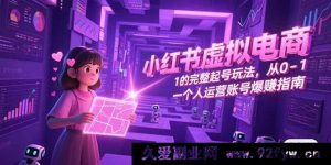 （15230期）抖音虚拟电商，零基础全方位起号秘籍，单人运营盈利攻略-每日必学网