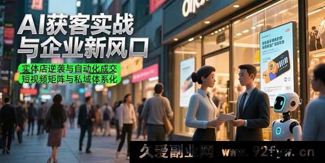 图片[1]-（15348期）AI拓客实战揭秘企业新机遇，实体店弯道超车与自动成单 短视频矩阵搭建私域生态-每日必学网