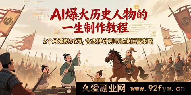 图片[1]-（15336期）揭秘AI历史人物赛道，2个月吸粉56万的伙伴与收徒运营策略课-每日必学网