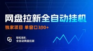 网盘拉新全自动挂G，独家技术，操作简单，自动完成拉新任务，单窗口3张【揭秘】-每日必学网