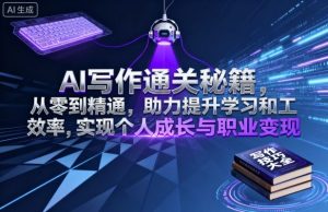 AI写作通关秘籍，从零到精通，助力提升学习和工作效率，实现个人成长与职业变现-每日必学网