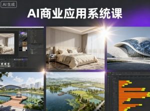 AI商业应用系统课，室内-软装-建筑-景观，智能设计+效果图+动画画实战-每日必学网