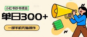 小红书抄书项目，无脑操作，一天3张-每日必学网