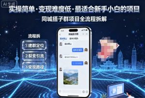 实操简单，变现难度低，最适合新手小白做的项目，每天轻松收入3张，同城搭子群项目全流程拆解-每日必学网