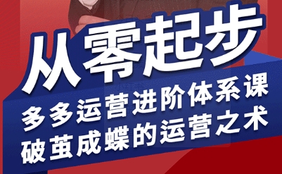 久爱副业网,网赚项目,网赚论坛博客网分享拼多多运营进阶系统课，从零起步，多多运营进阶体系课，破茧成蝶的运营之术（更新9月）