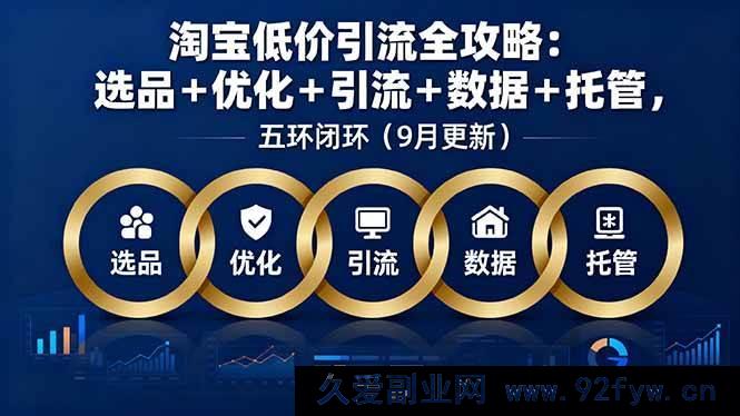 图片[1]-（16009期）淘宝低价获客秘籍：精准选品、多维优化与数据托管全揭秘（9月更新）-每日必学网