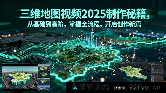 图片[1]-（15983期）2025三维地图视频创作全攻略，零基础进阶高阶创作达人-每日必学网