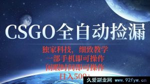 （15979期）CSGO全新自动捡漏玩法，无需挂机游戏，手机轻松搞定-每日必学网