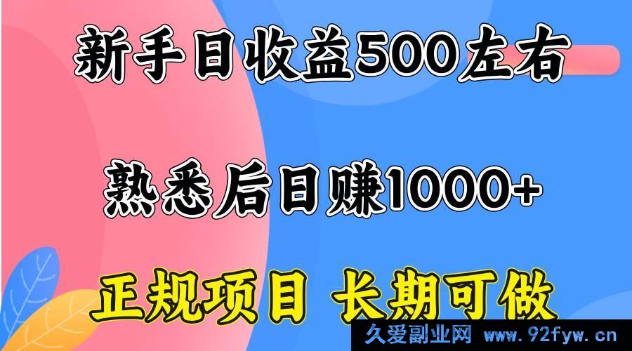 图片[1]-（15978期）一台电脑开启赚钱路，初期日赚300 – 500，精通后日入近1000-每日必学网