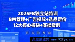 （15962期）2025FB独立站实战特训：BM运营、广告投放与选品定价全揭秘-每日必学网