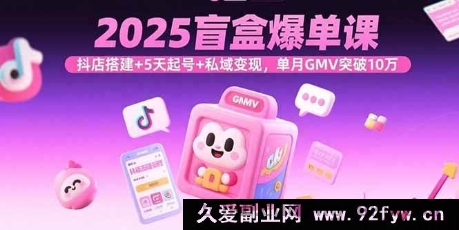 图片[1]-（15922期）2025盲盒掘金课：抖店速搭+短期起号+私域吸金，月销破10万-每日必学网