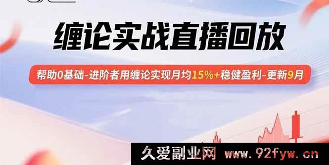 图片[1]-（15919期）9月更新：缠论实战直播回放助力零基础到进阶者月均稳赚15%+-每日必学网