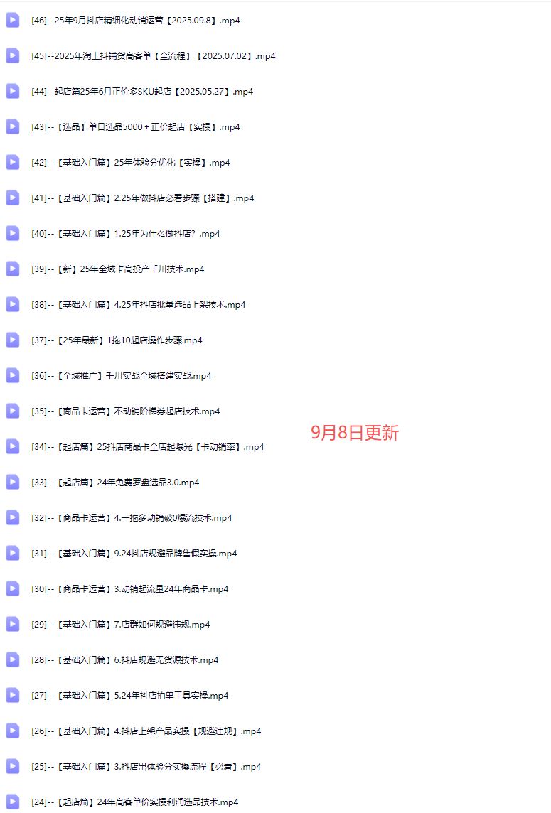 图片[4]-天祥电商25年抖店运营课程9月独家更新46节(价值4980元)_-每日必学网