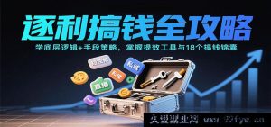 搞钱秘籍大揭秘：洞悉底层原理+实用策略，巧用提效工具解锁18个赚钱妙招-每日必学网