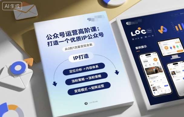 久爱副业网,网赚项目,网赚论坛博客网分享公众号运营高阶课，打造一个优质IP公众号