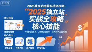 2025独立站运营实战全攻略，一站式掌握独立站运营核心技能-每日必学网