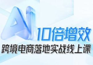 跨境电商10倍增效,跨境电商AI落地实战线上课-每日必学网