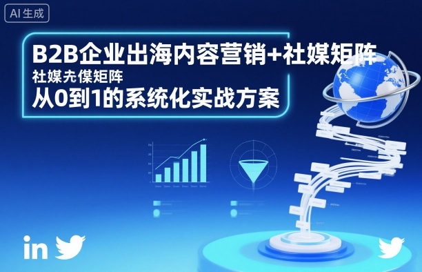 久爱副业网,网赚项目,网赚论坛博客网分享B2B企业出海内容营销+社媒矩阵，从0到1的系统化实战方案