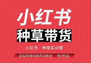 小红书种草带货实训营9月8日杭州线下课，全程录音+字幕，全网唯一小红书实战营-每日必学网