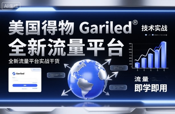 久爱副业网,网赚项目,网赚论坛博客网分享美国得物Gariled技术实战，全新流量平台​实战干货，即学即用