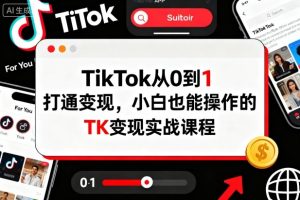 TikTok从0到1打通变现,小白也能操作的TK变现实战课程-每日必学网