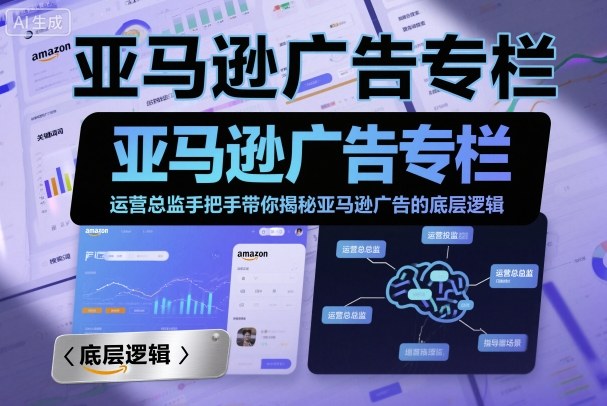 久爱副业网,网赚项目,网赚论坛博客网分享亚马逊广告专栏：运营总监手把手带你揭秘亚马逊广告的底层逻辑