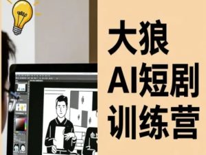 大狼AI短剧训练营-短剧课程（更新中）-每日必学网