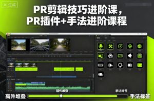 PR剪辑技巧进阶课,PR插件+手法进阶课程-每日必学网