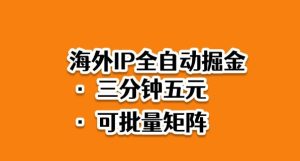 海外ip全自动掘金，2025必做蓝海项目，3分钟落地，矩阵直接开干【揭秘】-每日必学网