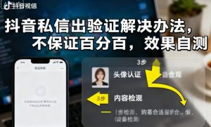 抖音私信出验证解决办法，不保证百分百，效果自测-每日必学网