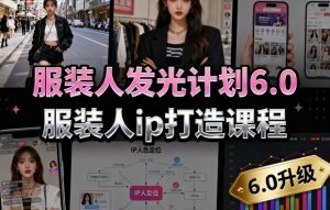 服装人发光计划6.0，服装人ip打造课程，文案创富篇-生活圈写作篇-客户思维篇-专业圈写作篇-技能实操篇-公域获客篇-每日必学网