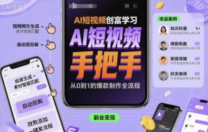 AI短视频创富学习，手把手教会你制作AI短视频-每日必学网
