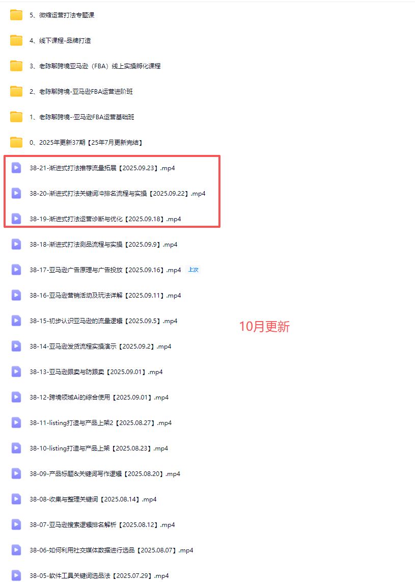 图片[2]-老陈聊跨境-25年亚马逊实操通关训练营38期10月一手更新(价值15999元)_-每日必学网