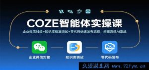 COZE智能体实战教程：企业微信集成+知识库优化调试+零代码快速上线，搭建高效AI助手系统-每日必学网